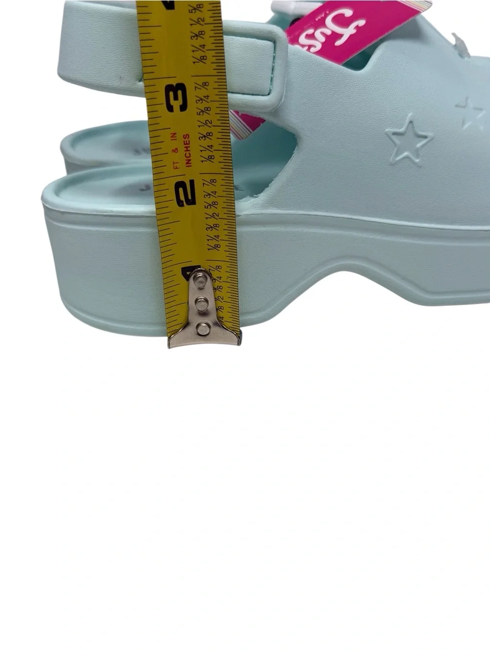Justice Mint Green Star Clog Sandals girls size US 13 /EU 35 NWT